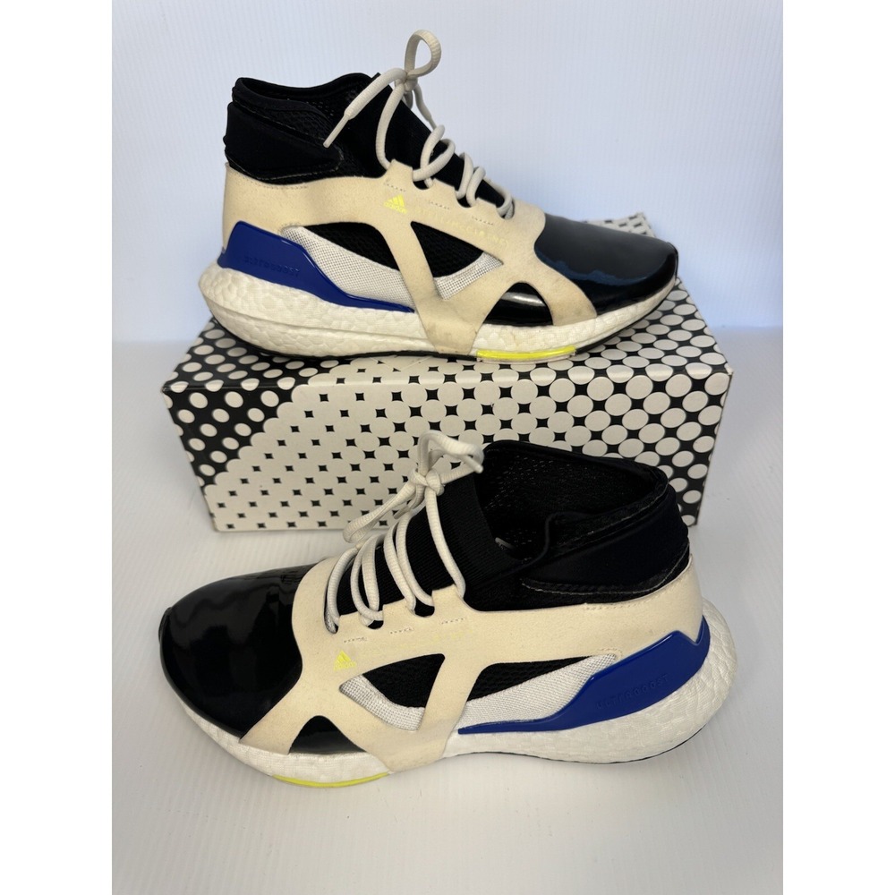 Adidas Stella McCartney x UltraBoost 21 White Black Blue SIZE 9